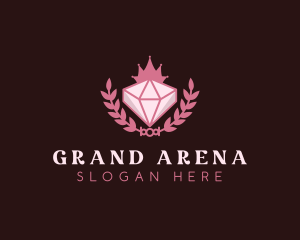 Pink Diamond Gemstone logo design