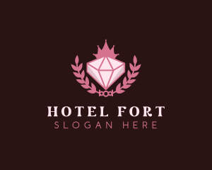 Pink Diamond Gemstone logo design