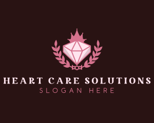 Pink Diamond Gemstone logo design