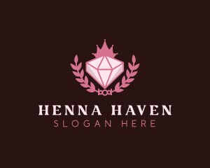 Pink Diamond Gemstone logo design