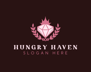 Pink Diamond Gemstone logo design