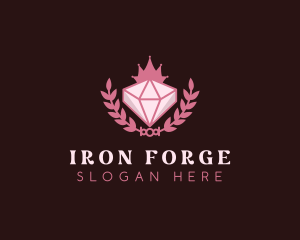 Pink Diamond Gemstone logo design