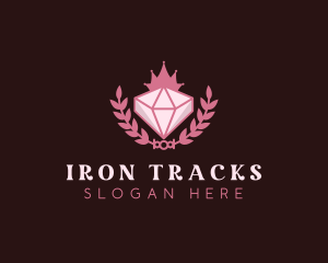 Pink Diamond Gemstone logo design