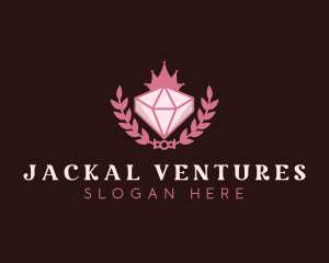 Pink Diamond Gemstone logo design