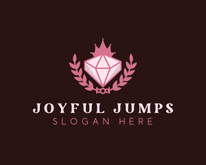 Pink Diamond Gemstone logo design