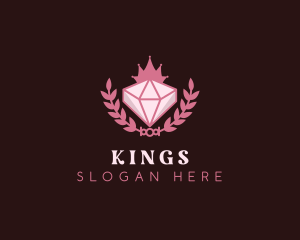 Pink Diamond Gemstone logo design