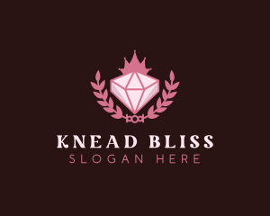 Pink Diamond Gemstone logo design