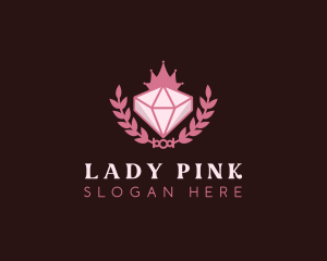 Pink Diamond Gemstone logo design