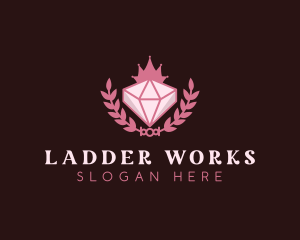 Pink Diamond Gemstone logo design