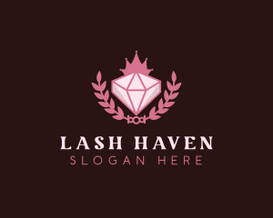 Pink Diamond Gemstone logo design