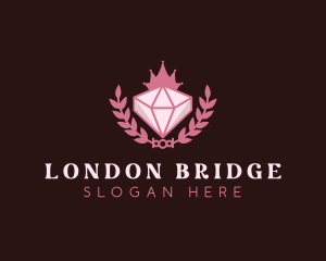 Pink Diamond Gemstone logo design