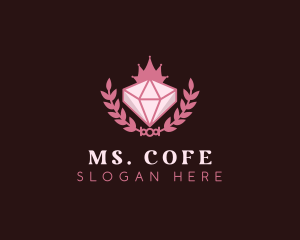 Pink Diamond Gemstone logo design