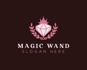 Pink Diamond Gemstone logo design