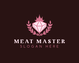 Pink Diamond Gemstone logo design