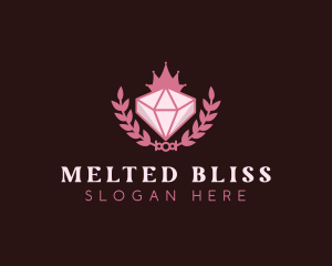 Pink Diamond Gemstone logo design