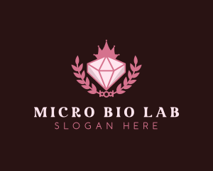 Pink Diamond Gemstone logo design