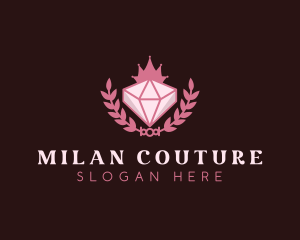 Pink Diamond Gemstone logo design