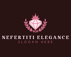 Pink Diamond Gemstone logo design