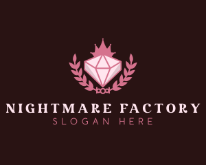 Pink Diamond Gemstone logo design