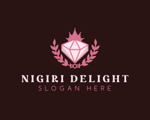 Pink Diamond Gemstone logo design