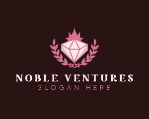 Pink Diamond Gemstone logo design