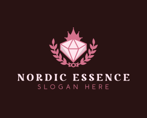 Pink Diamond Gemstone logo design