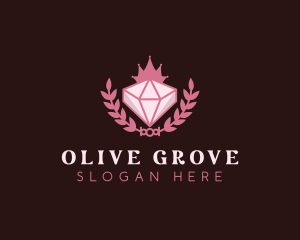 Pink Diamond Gemstone logo design