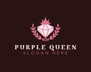 Pink Diamond Gemstone logo design