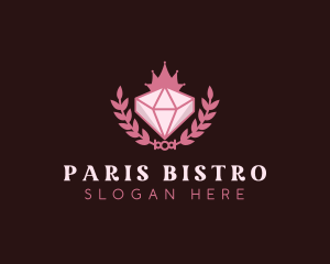 Pink Diamond Gemstone logo design