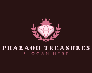 Pink Diamond Gemstone logo design