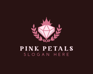 Pink Diamond Gemstone logo design