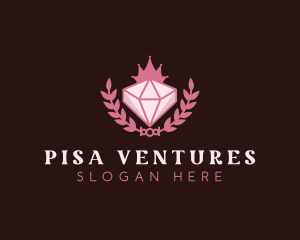 Pink Diamond Gemstone logo design