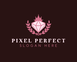 Pink Diamond Gemstone logo design