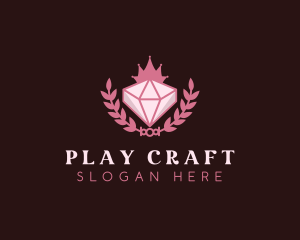 Pink Diamond Gemstone logo design