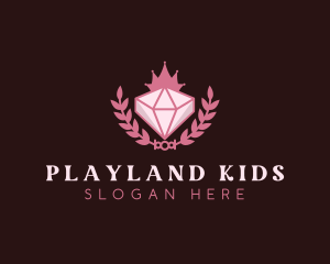 Pink Diamond Gemstone logo design