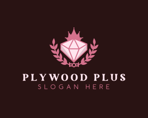 Pink Diamond Gemstone logo design