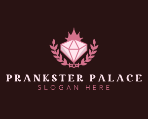 Pink Diamond Gemstone logo design