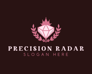 Pink Diamond Gemstone logo design