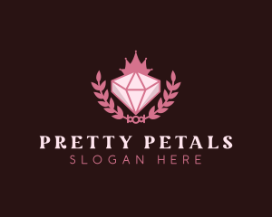 Pink Diamond Gemstone logo design