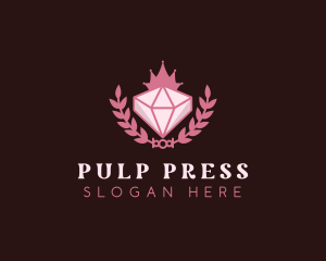 Pink Diamond Gemstone logo design