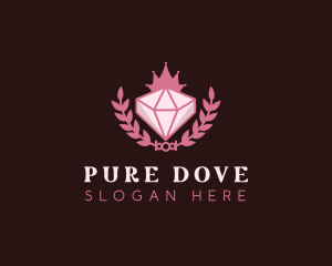 Pink Diamond Gemstone logo design