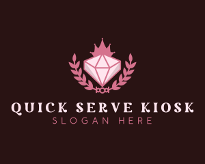 Pink Diamond Gemstone logo design