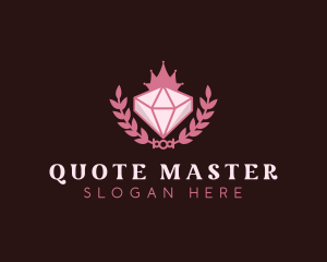 Pink Diamond Gemstone logo design