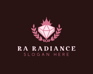 Pink Diamond Gemstone logo design