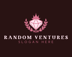 Pink Diamond Gemstone logo design