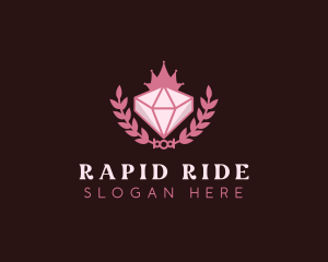 Pink Diamond Gemstone logo design