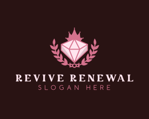 Pink Diamond Gemstone logo design