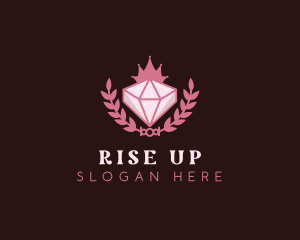 Pink Diamond Gemstone logo design