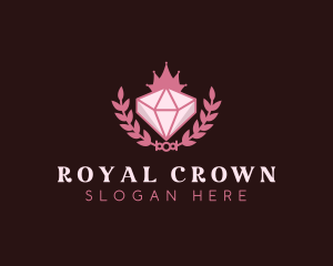 Pink Diamond Gemstone logo design