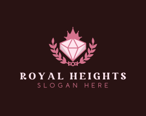 Pink Diamond Gemstone logo design